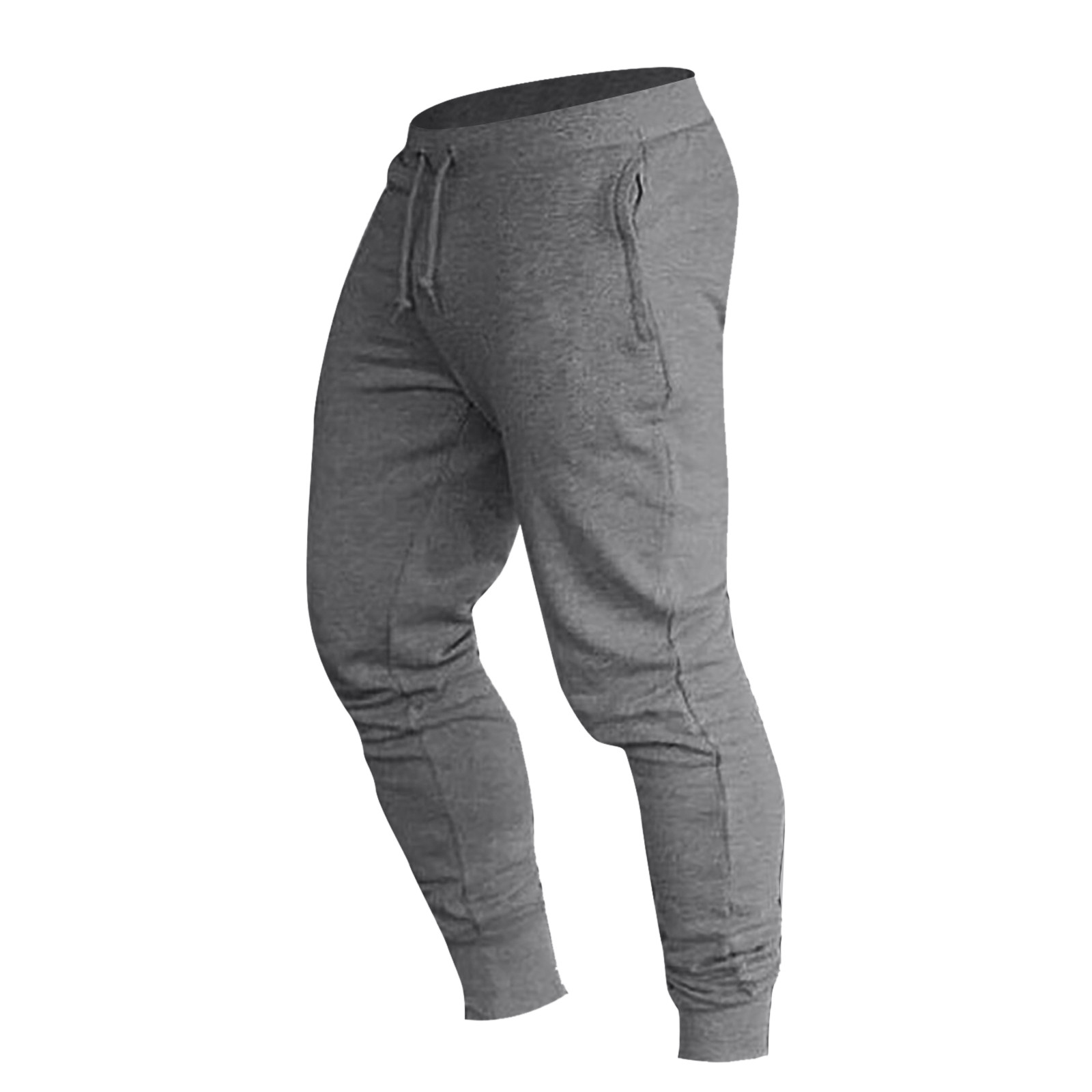 thumbnail image 4 of Pantalones con cordones de otoño-invierno para hombre: pantalones deportivos de alta gama, poliéster, color liso, corte holgado, aptos para correr y para uso informal., 4 of 4